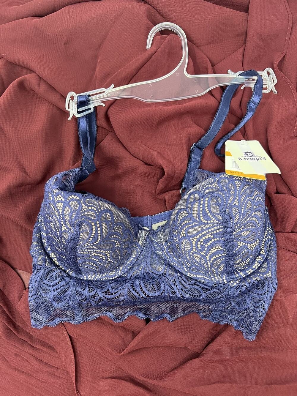 b.tempt'd NWT US S Purple 959257 Undisclosed 3/4 Underwire Lace Bralette
